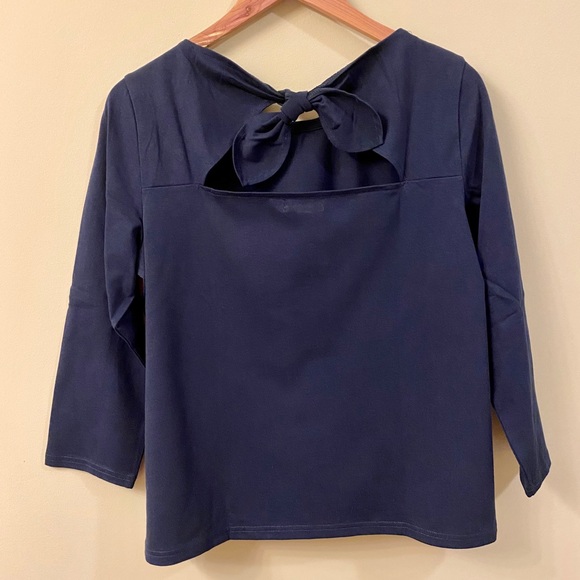 J. Crew | Long-sleeve Tie-back Shirt - Picture 2 of 2
